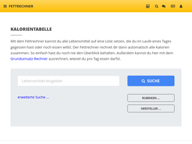 'fettrechner.de' screenshot