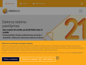 'elektrum.lt' screenshot