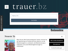 'trauer.bz' screenshot