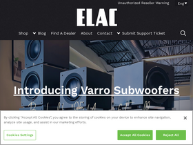 'elac.com' screenshot
