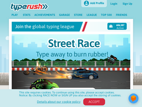 'typerush.com' screenshot
