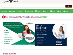 'javatpoint.com' screenshot