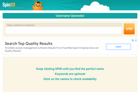 'spinxo.com' screenshot