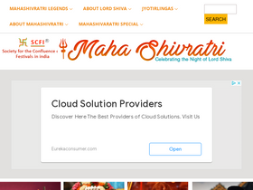 'mahashivratri.org' screenshot