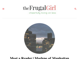 'thefrugalgirl.com' screenshot