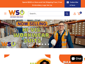 workwearsaleonline.com.au homepage screenshot