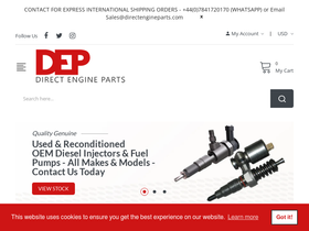 directengineparts.com homepage screenshot