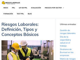 'riesgoslaborales.info' screenshot