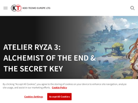 'koeitecmoeurope.com' screenshot