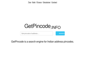 'getpincode.info' screenshot