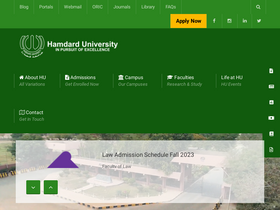 'hamdard.edu.pk' screenshot
