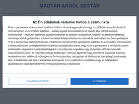 'magyar-angol-szotar.hu' screenshot