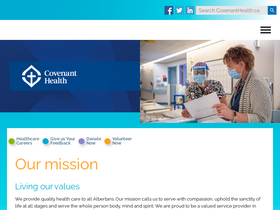 'covenanthealth.ca' screenshot