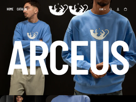 arceus.store homepage screenshot