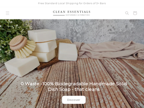thecleanessentials.com homepage screenshot