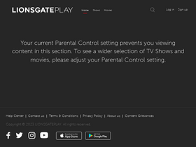 'lionsgateplay.com' screenshot