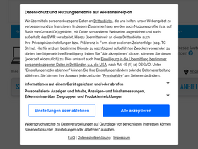 'wieistmeineip.ch' screenshot