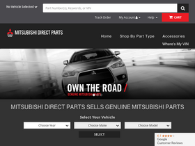 'mitsubishidirectparts.com' screenshot