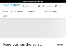 Water World Pet & Aquatic Centre homepage screenshot