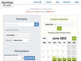 'auctionguide.com' screenshot