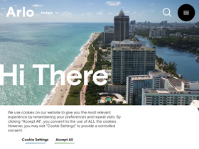 'arlohotels.com' screenshot