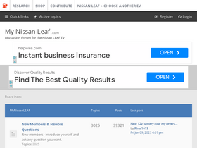 'mynissanleaf.com' screenshot