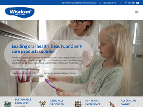 wisdombrands.com.au homepage screenshot