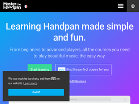'masterthehandpan.com' screenshot