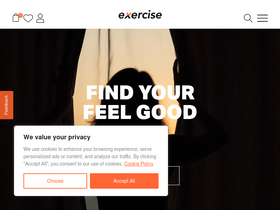 'exercise.co.uk' screenshot