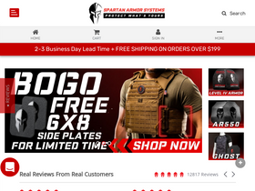 'spartanarmorsystems.com' screenshot