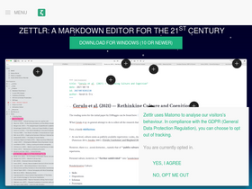 'zettlr.com' screenshot