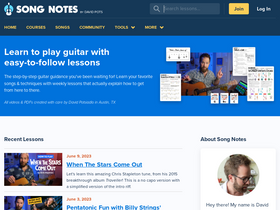 'songnotes.net' screenshot