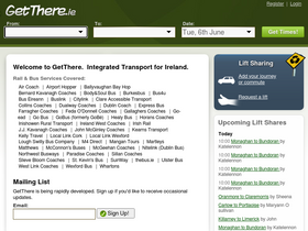 'getthere.ie' screenshot