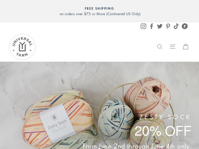 'universalyarn.com' screenshot