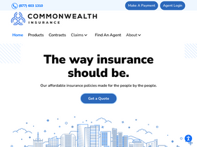 'commonwealthcasualty.com' screenshot