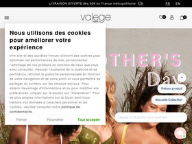 'valege.com' screenshot