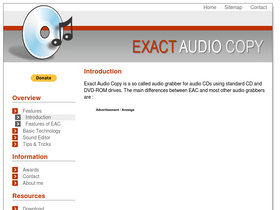 'exactaudiocopy.de' screenshot