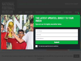 'nationalfootballmuseum.com' screenshot