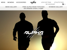 alphawearfitness.com homepage screenshot