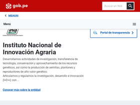 'inia.gob.pe' screenshot