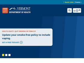 'healthvermont.gov' screenshot