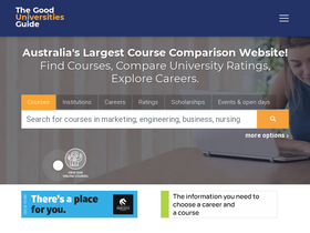 'gooduniversitiesguide.com.au' screenshot