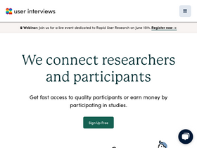 'userinterviews.com' screenshot