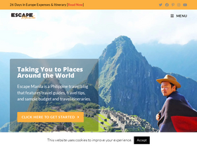 'escapemanila.com' screenshot