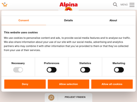 'alpina-farben.de' screenshot