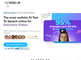 'revoicer.com' screenshot