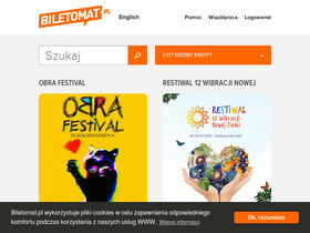 'biletomat.pl' screenshot