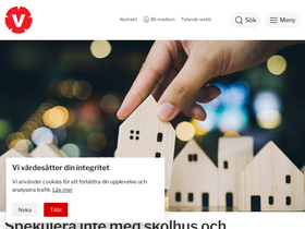 'vansterpartiet.se' screenshot