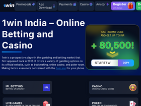 '1wins.in' screenshot