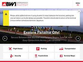 'bwiairport.com' screenshot